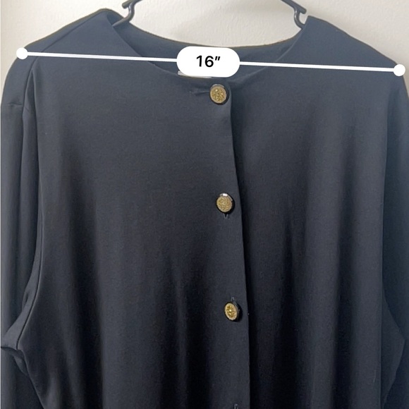 Vintage Ruth Norman Black Button up Sweater Women’s size XL - Picture 2 of 8